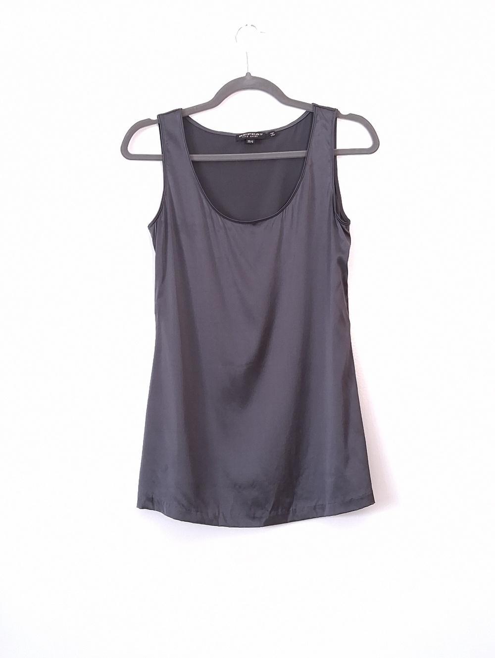 Repeat tank Top Silk The Shirt Dark Gray Women's Size Small